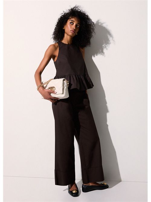 Pantaloni flare in popeline LIU JO | WA6498T4853/91109